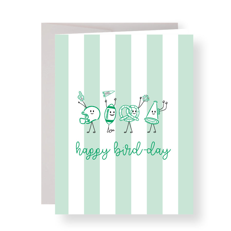 Eagles Stick Figure Fans Greeting Card Main image