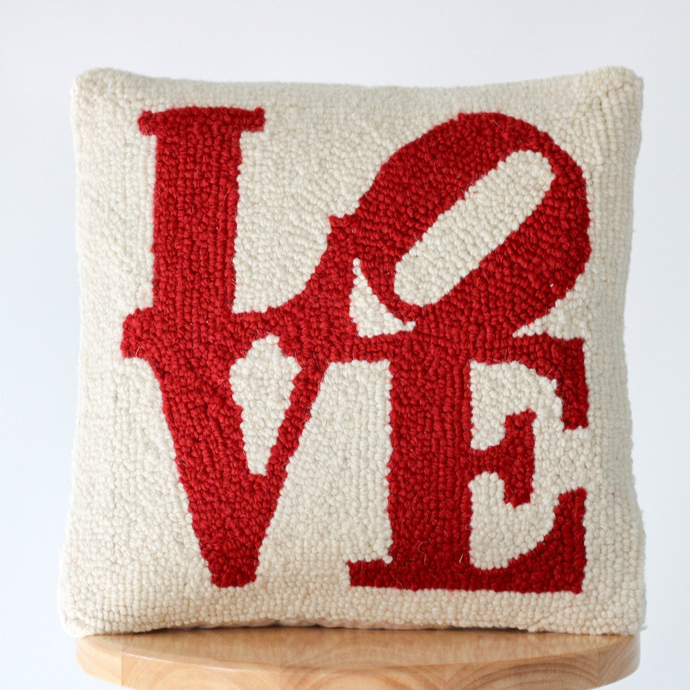 Kramer Drive LOVE Wool Hook Pillow