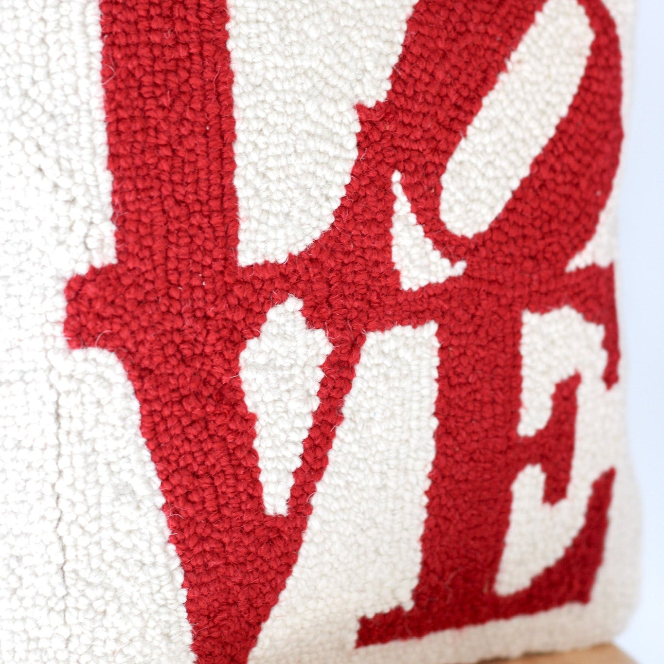 Kramer Drive LOVE Wool Hook Pillow