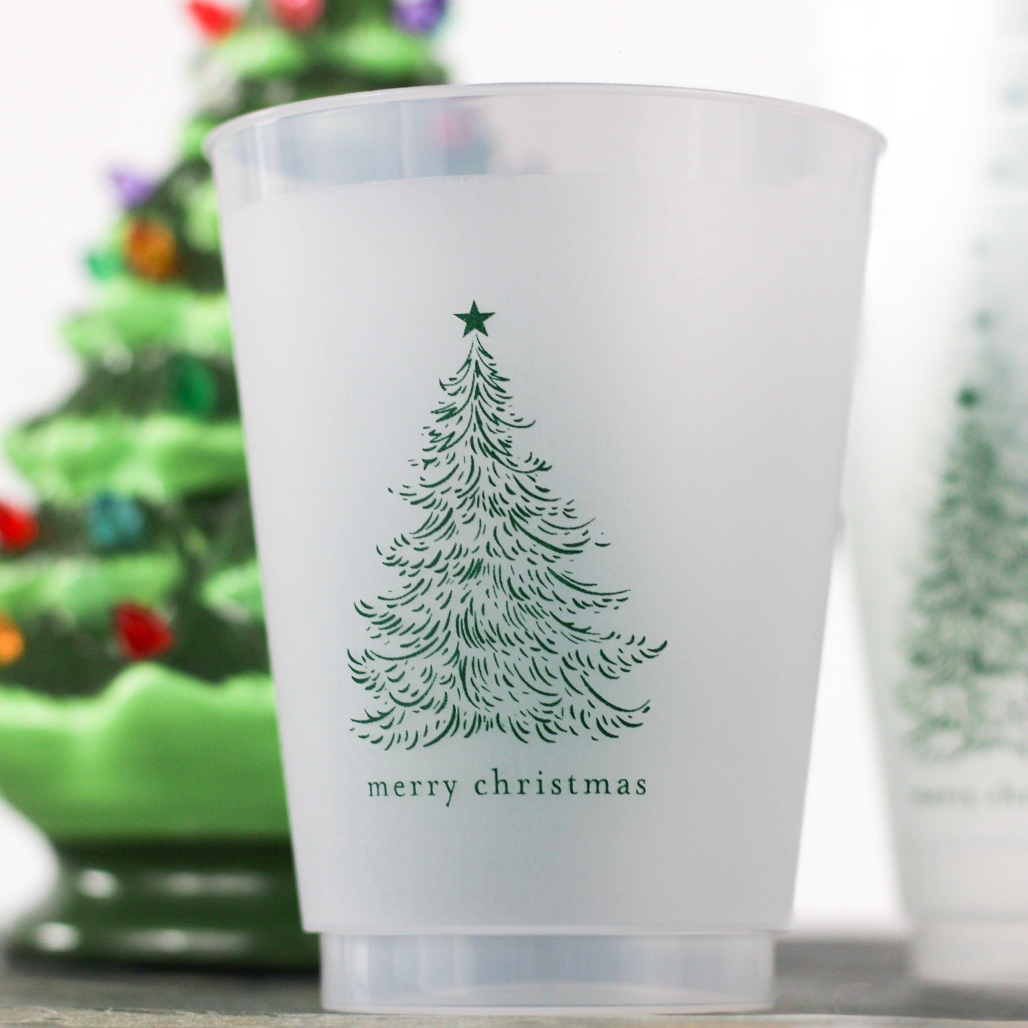 Christmas Tree Plastic Cup Set