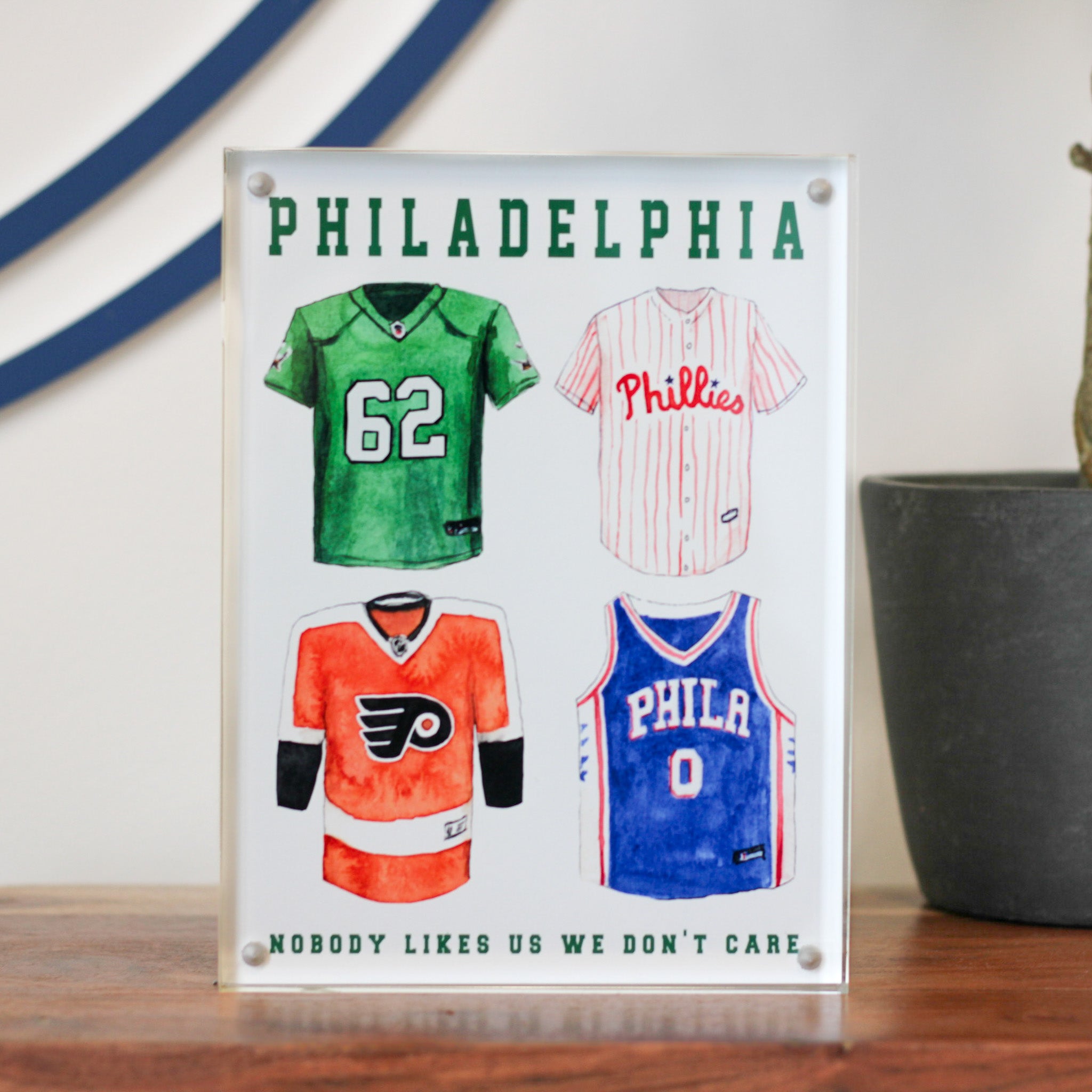 Philadelphia Jerseys 6x8 Acrylic Block Art Main image