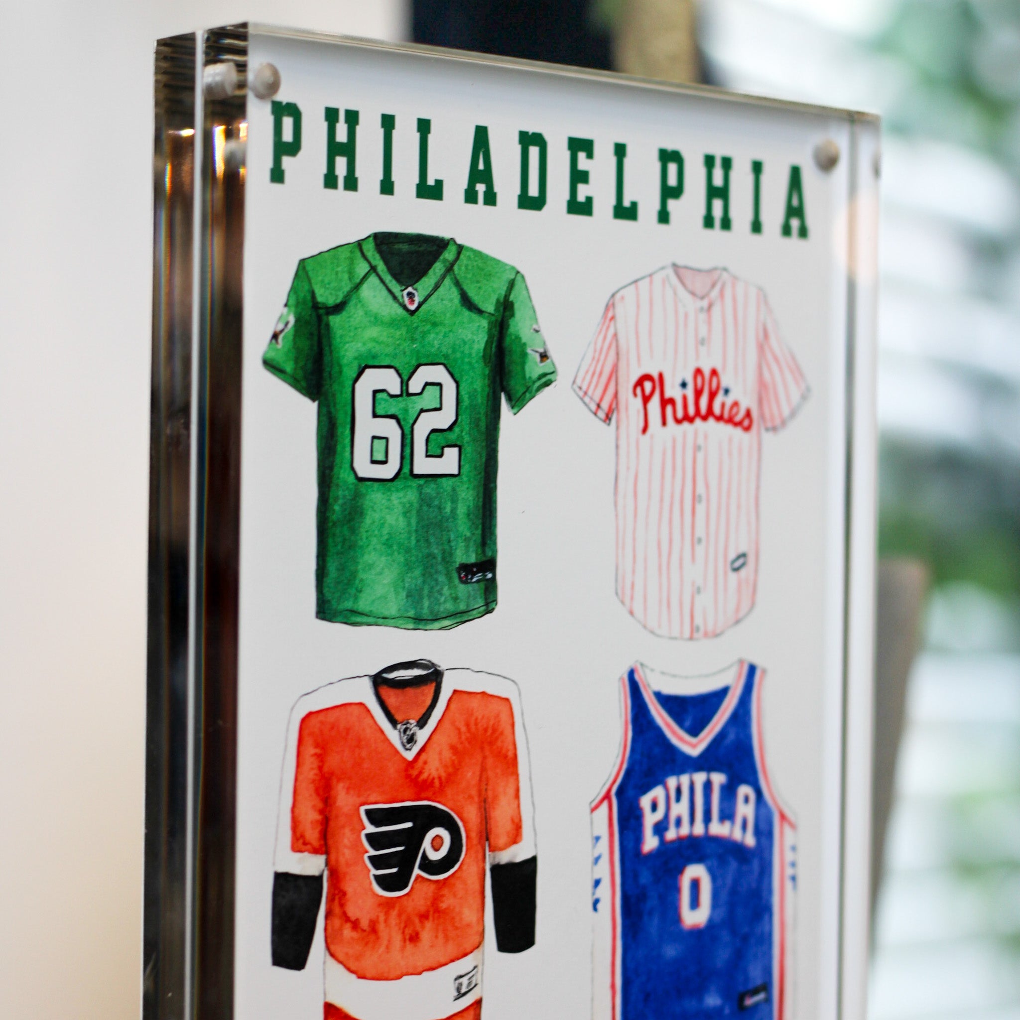 Philadelphia Jerseys 6x8 Acrylic Block Art Secondary image