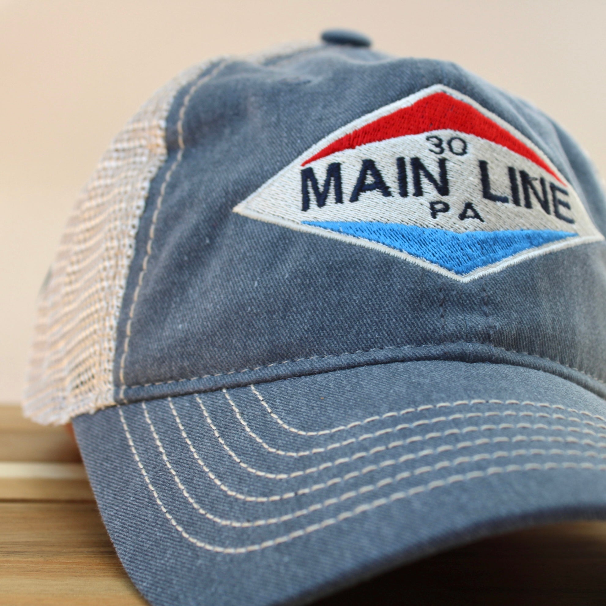 Route 30, Main Line Washed Trucker Hat