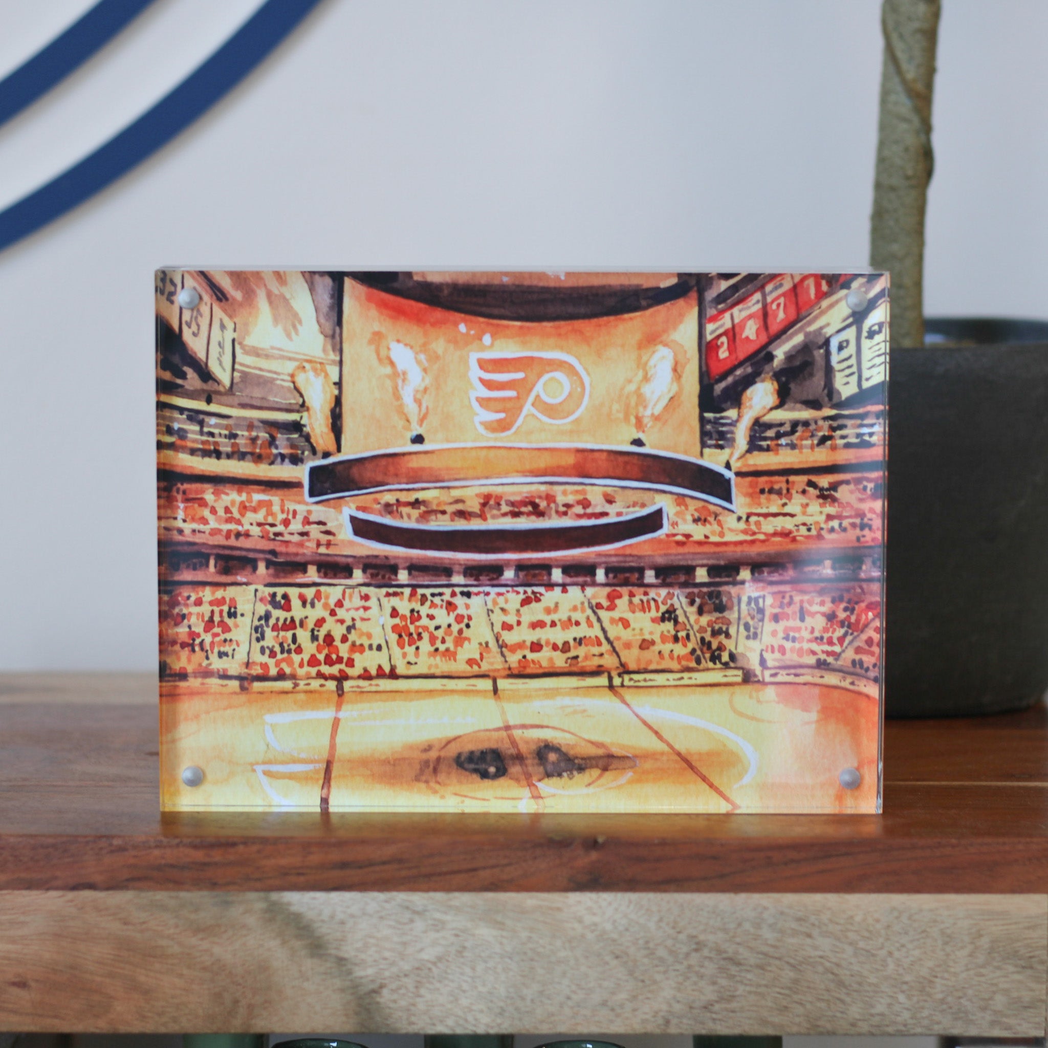 Flyers Stadium Watercolor 6x8 Acrylic Art Block Main image