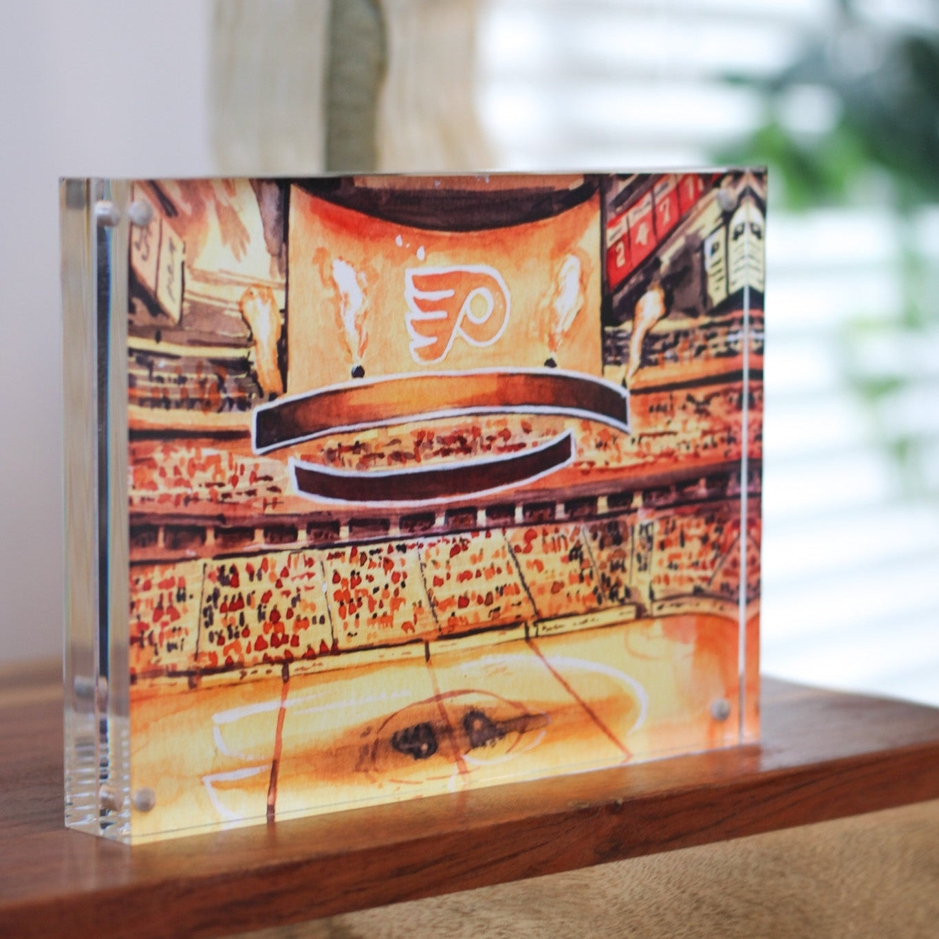 Flyers Stadium Watercolor 6x8 Acrylic Art Block Secondary image