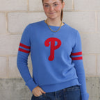 Phillies P Blue Cotton Sweater