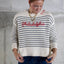 Philadelphia Embroidered Striped Cotton Rollneck