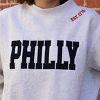 Philly Applique Mockneck with Embroidery Detail