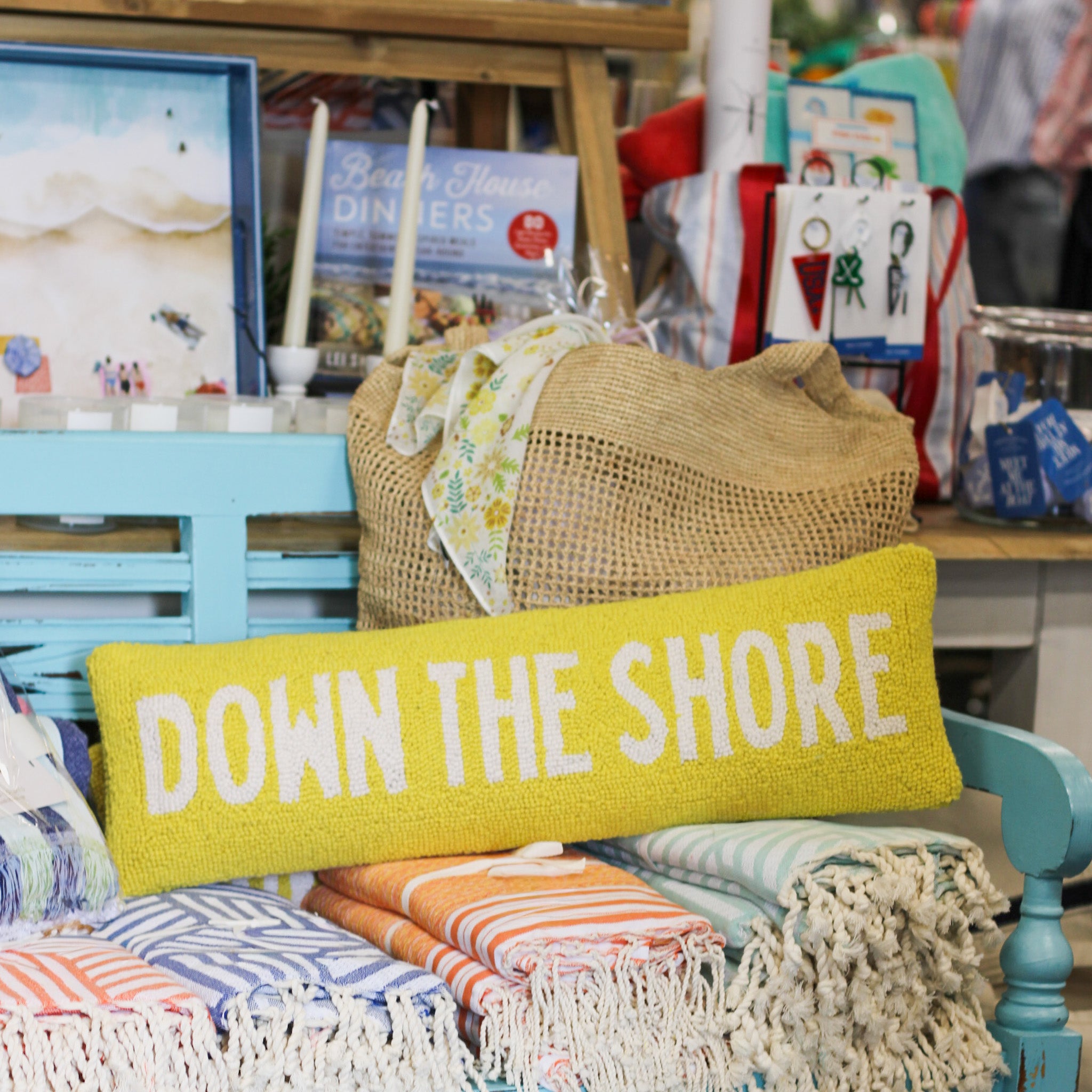 Down The Shore Hook Pillow