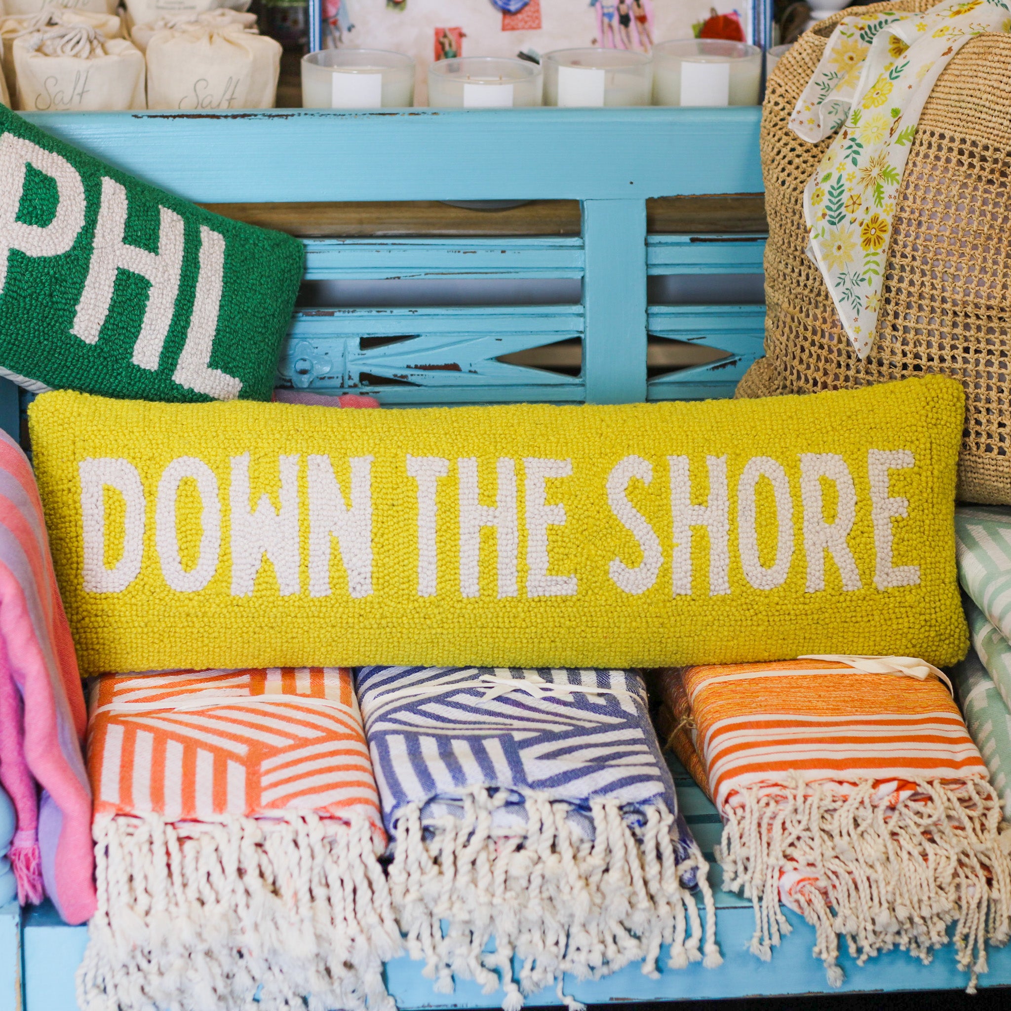 Down The Shore Hook Pillow