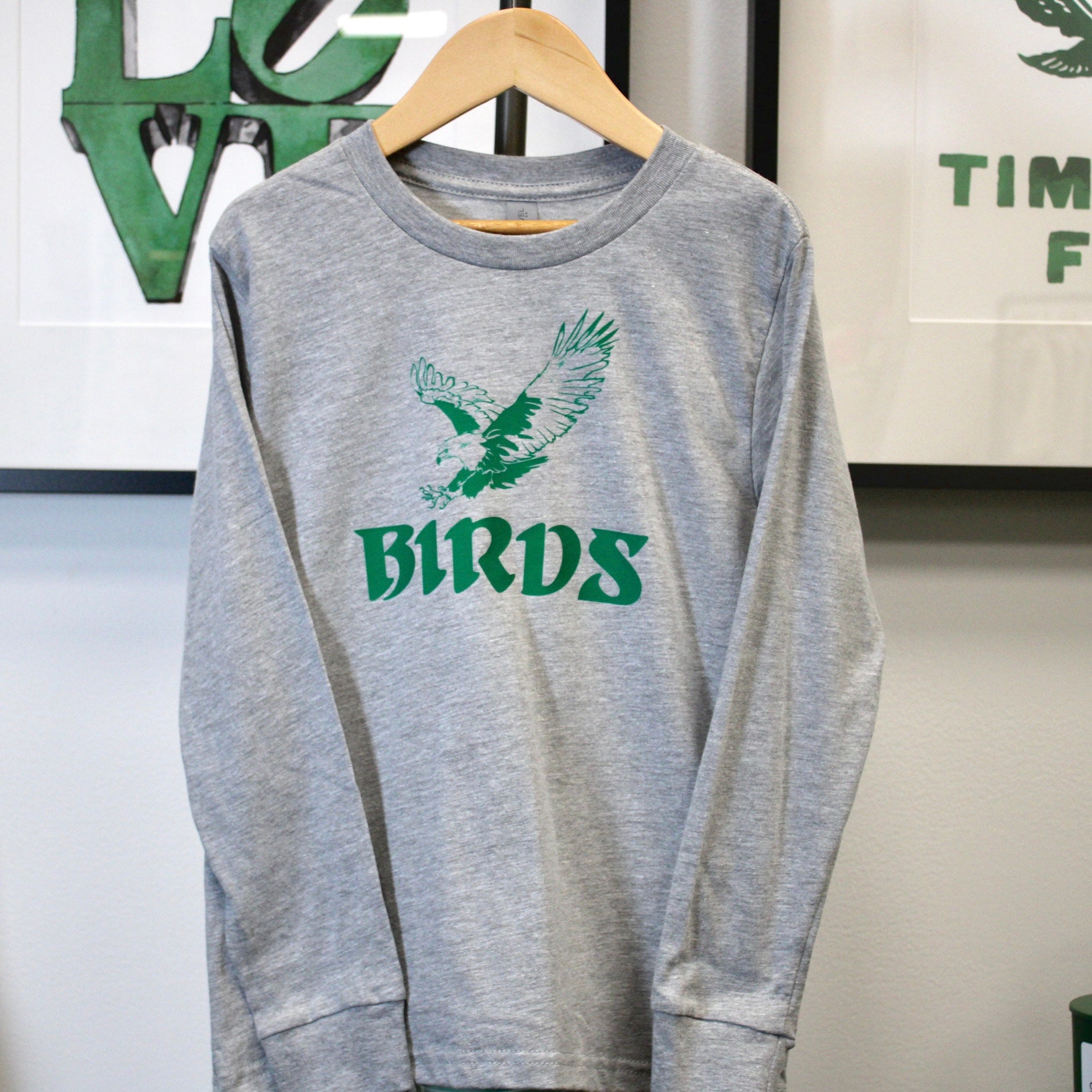 Birds Youth Cotton Long Sleeve T-Shirt