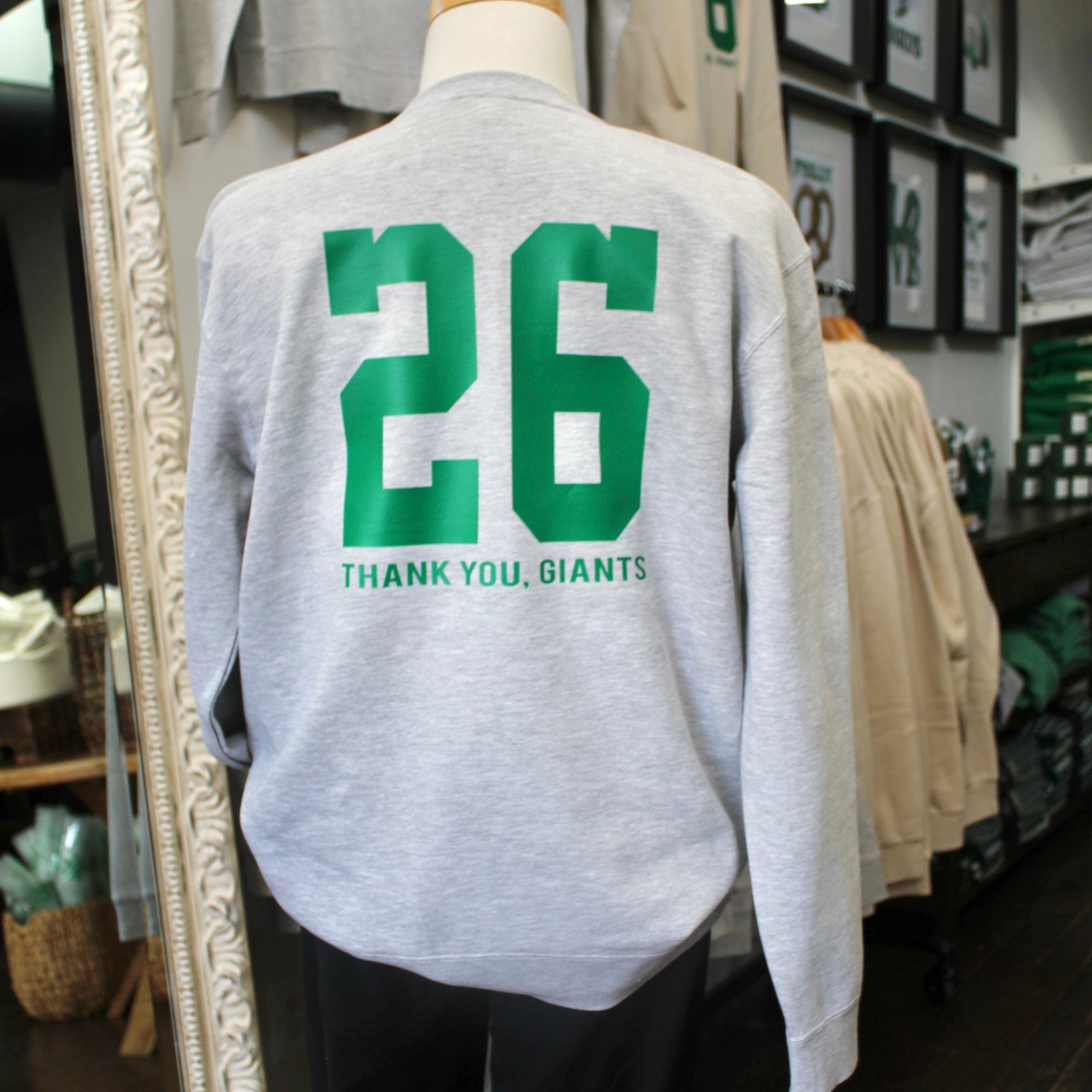 Thank You, Giants Midweight Crewneck Sweatshirt