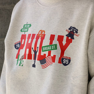 Kramer Drive Philly Icons Fleece Lined Crewneck