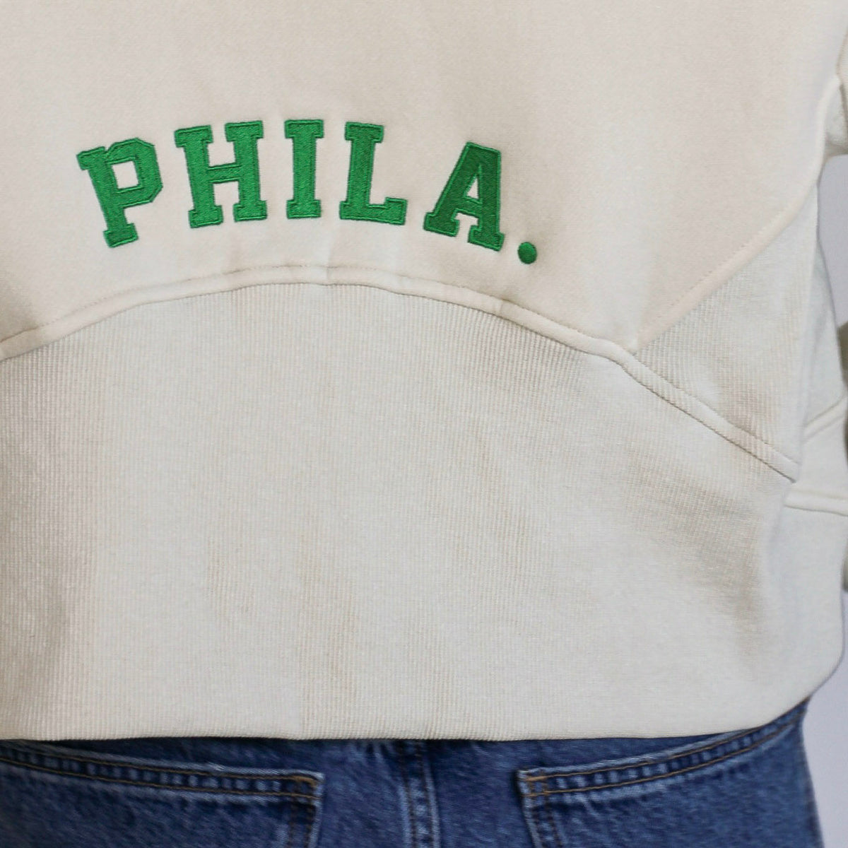 PHILA. Embroidered Funnel Neck Half Zip