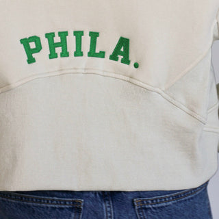 PHILA. Embroidered Funnel Neck Half Zip