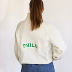 PHILA. Embroidered Funnel Neck Half Zip
