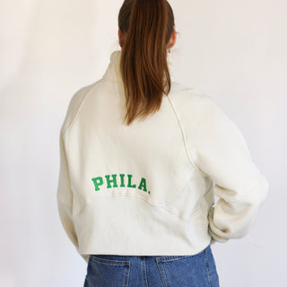 PHILA. Embroidered Funnel Neck Half Zip