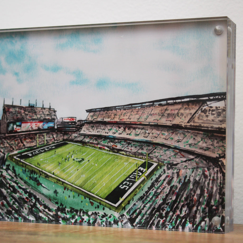 Philly Stadiums Double Sided Acrylic Block Art