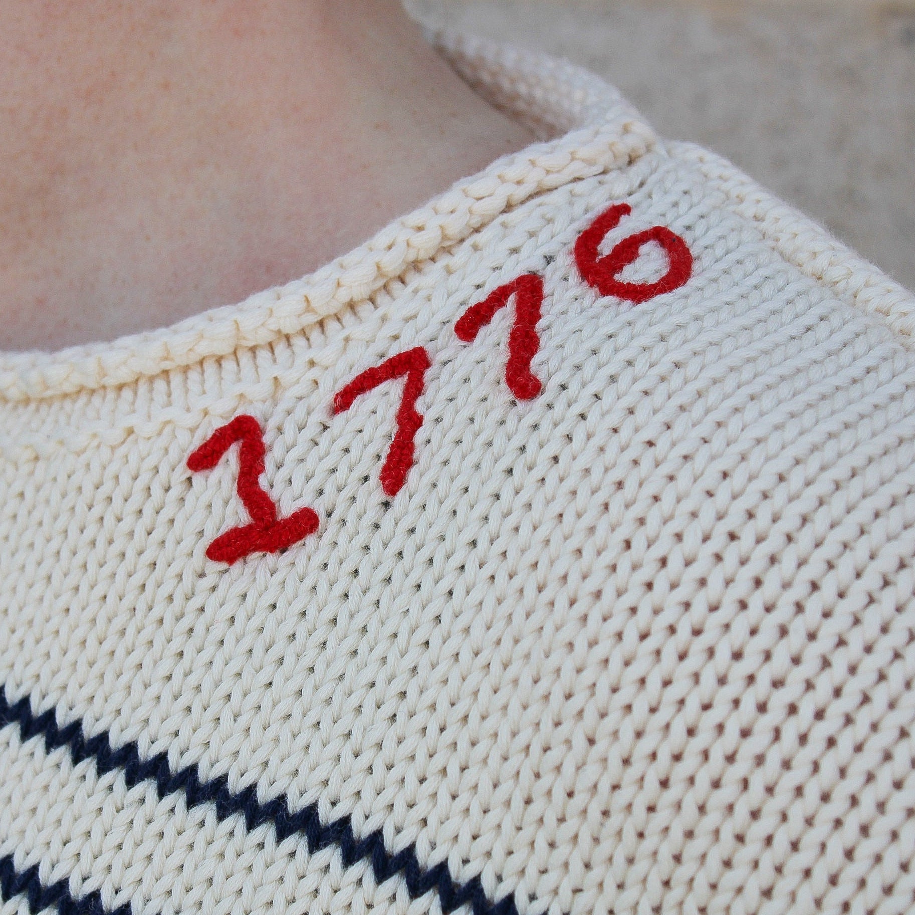 Philadelphia Embroidered Cotton Rollneck Sweater