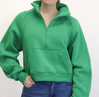 PHILA. Embroidered Funnel Neck Half Zip
