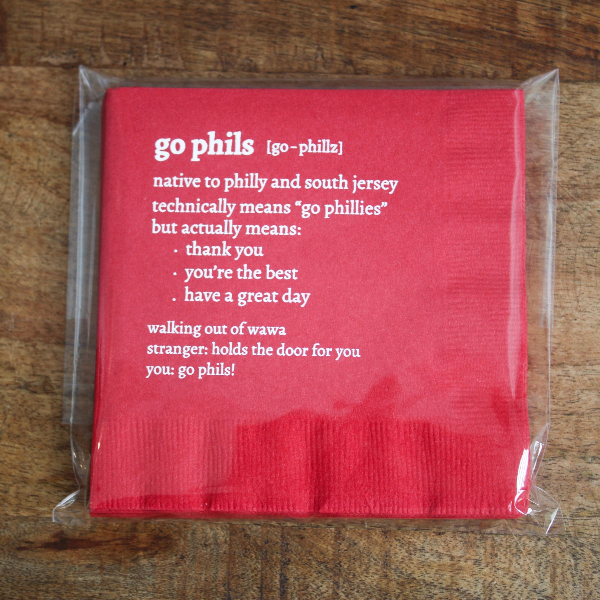 Go Phils Definition Napkin Set
