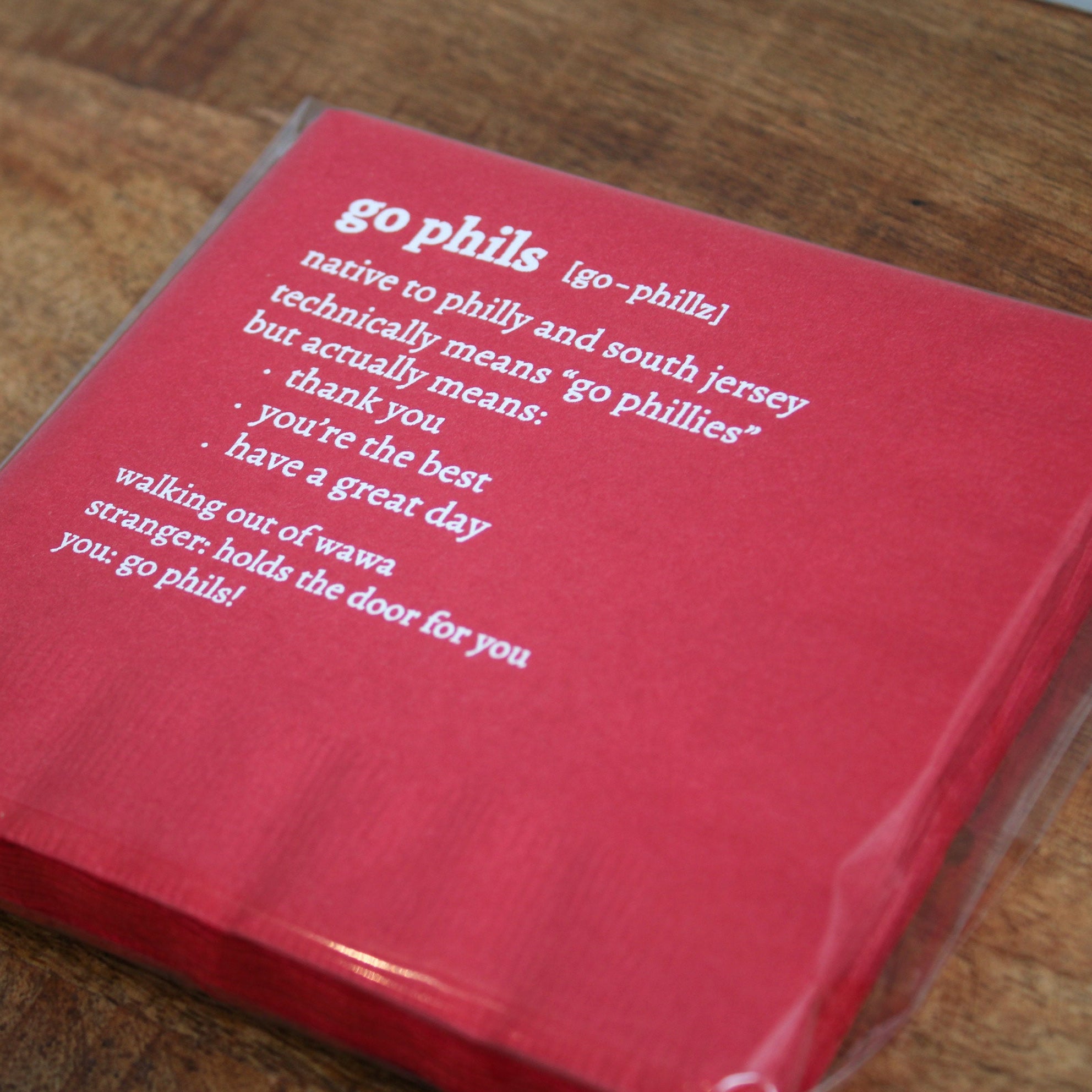 Go Phils Definition Napkin Set