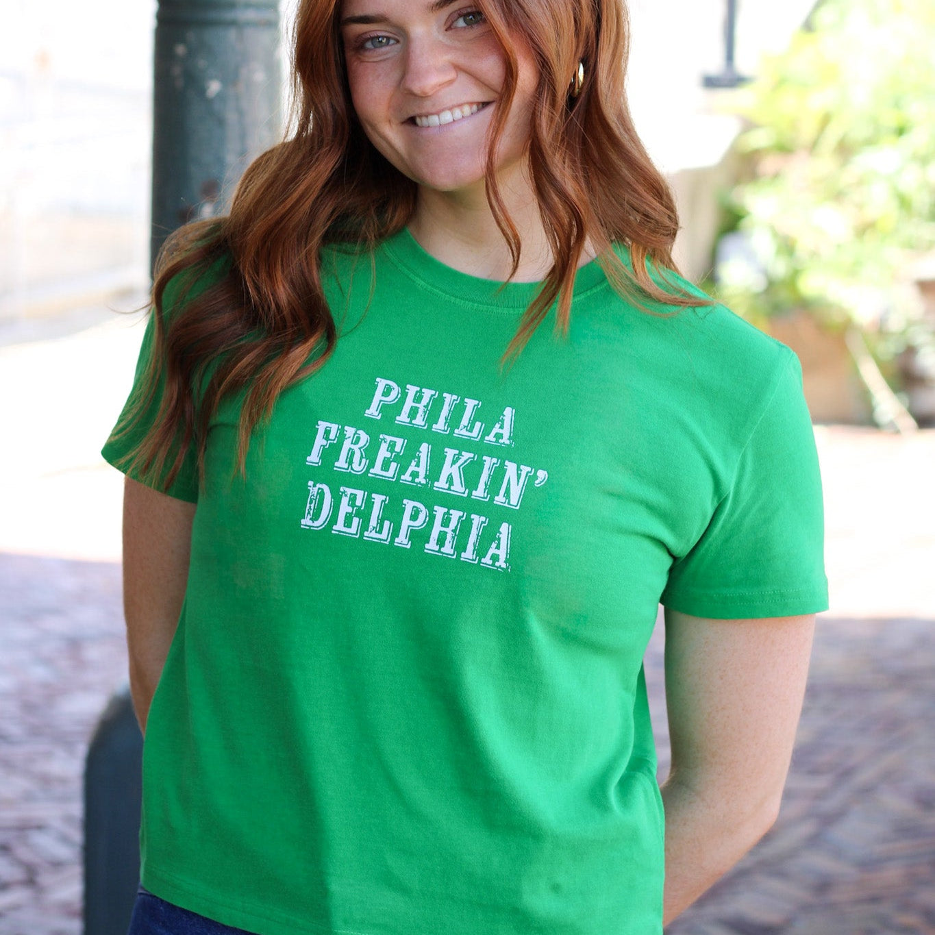 Phila Freakin’ Delphia Cropped Cotton Washed Tee
