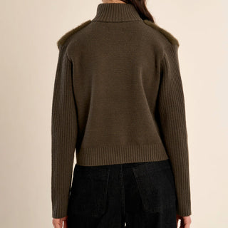 Faux Fur Sweater Jacket