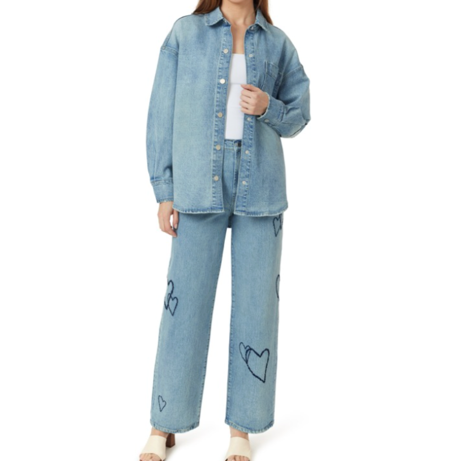 Hearted Shirt Jacket