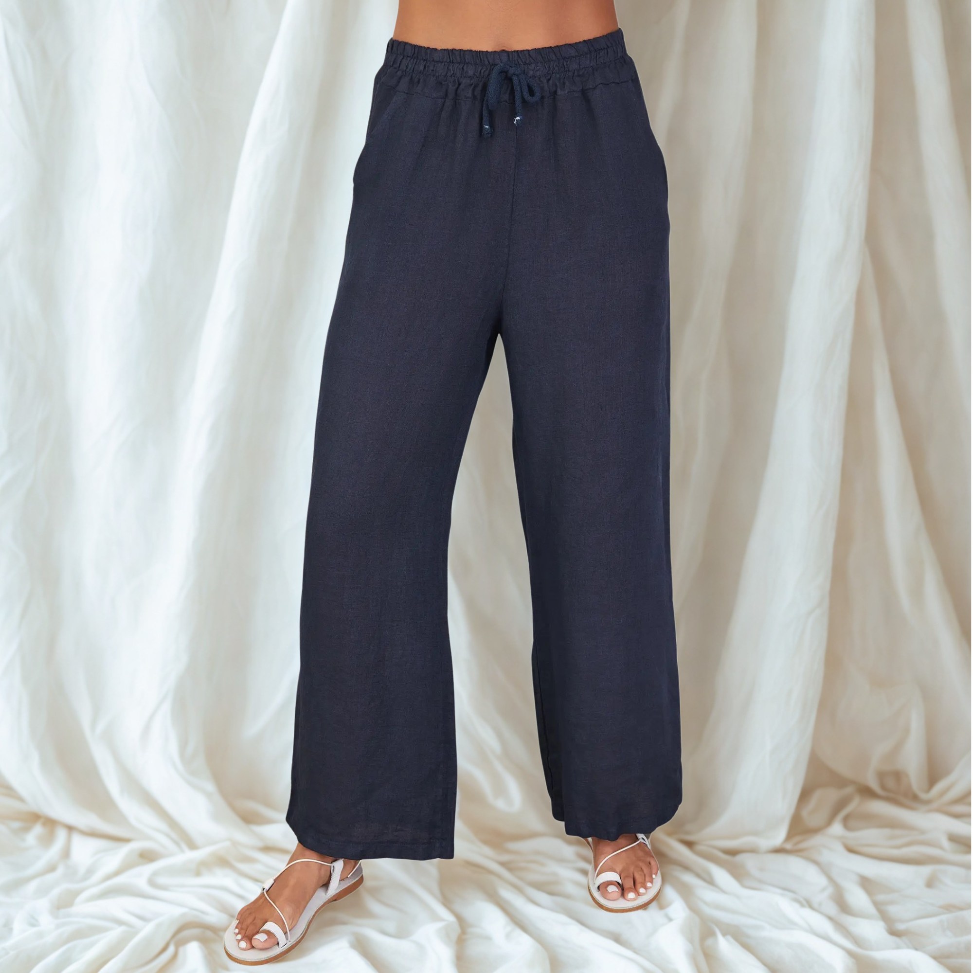 Linen Drawstring Pants Main image