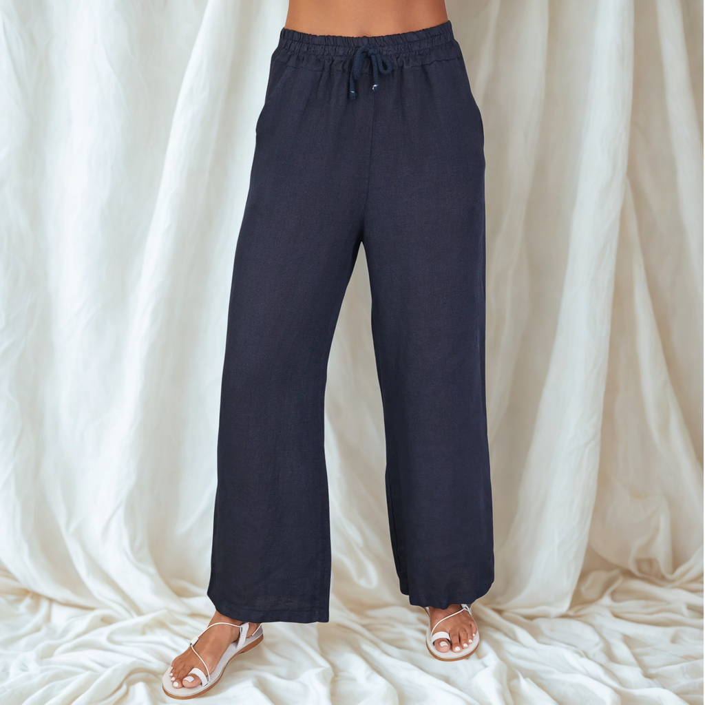 Linen Drawstring Pants
