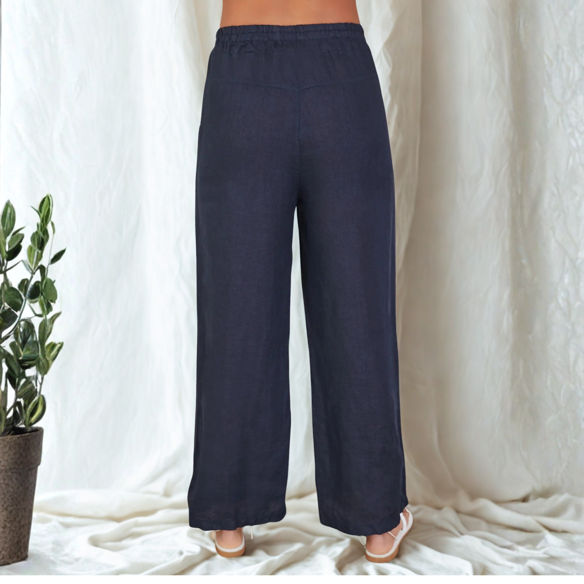 Linen Drawstring Pants