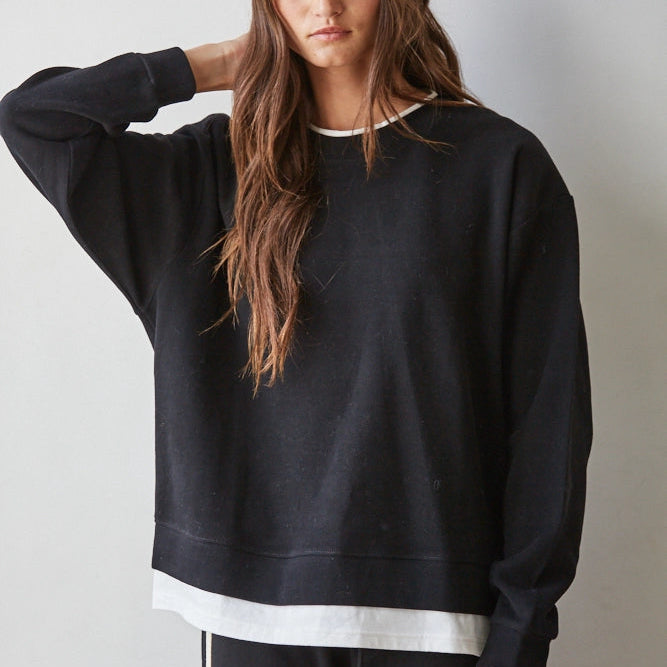 Always On Crew Twofer Pullover