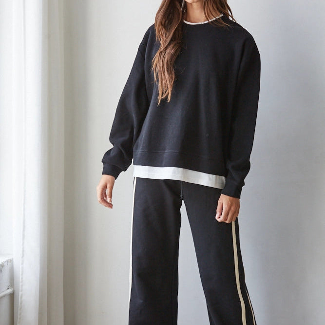 Always On Crew Twofer Pullover