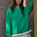 Always On Crew Twofer Pullover