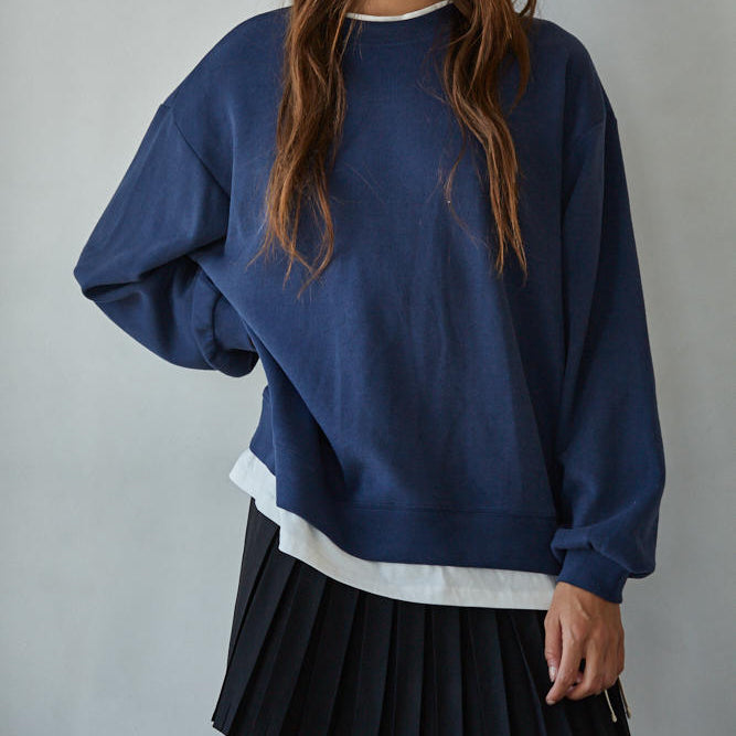 Always On Crew Twofer Pullover