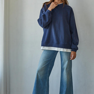 Always On Crew Twofer Pullover
