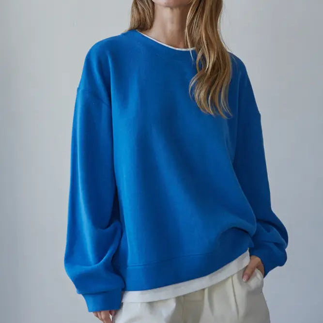 Always On Crew Twofer Pullover