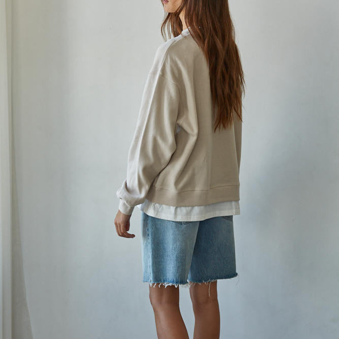 Always On Crew Twofer Pullover Secondary image