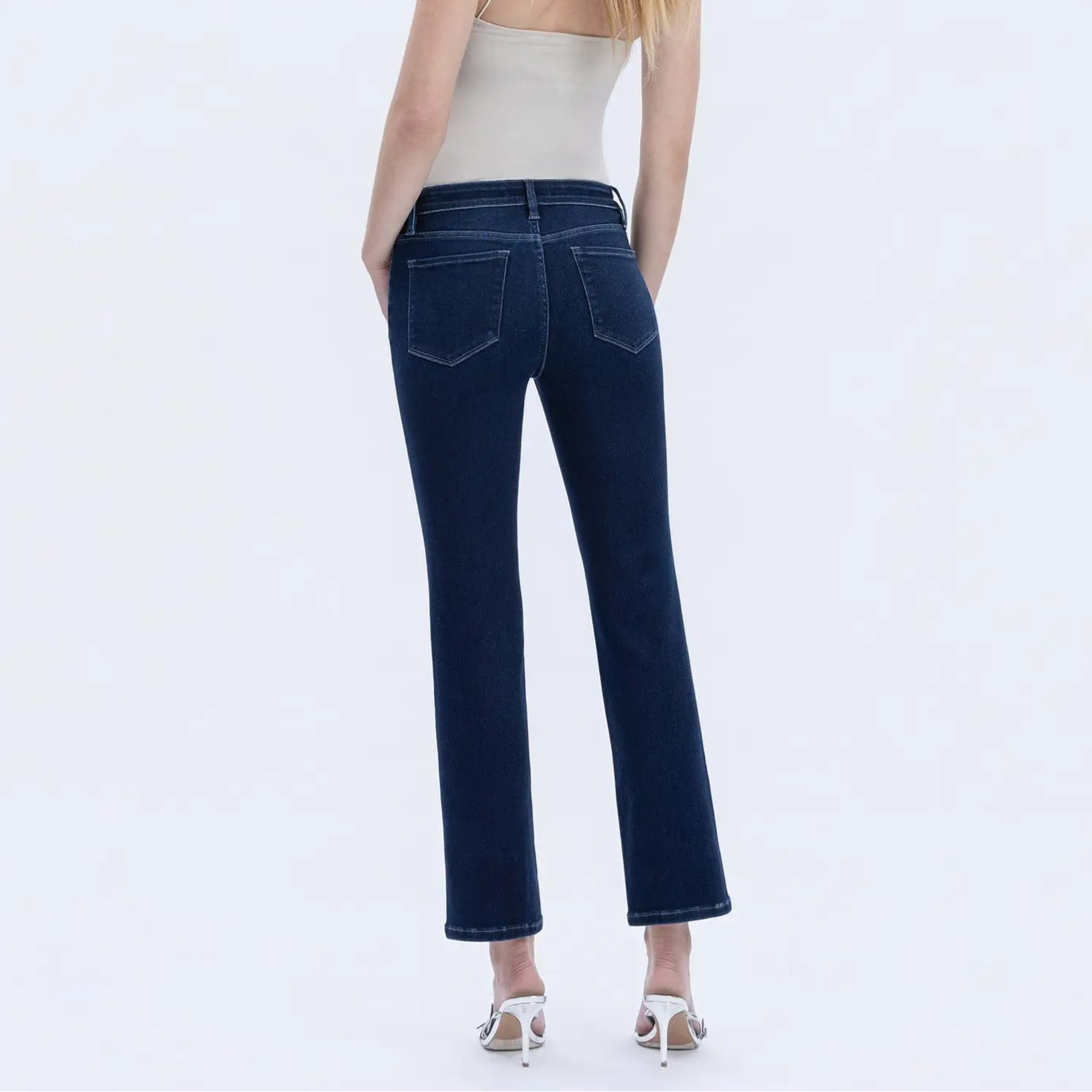 Mid Rise Ankle Slim Straight