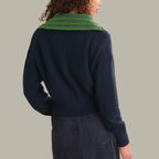 Antonia Zip Jacket With Stripe Collar