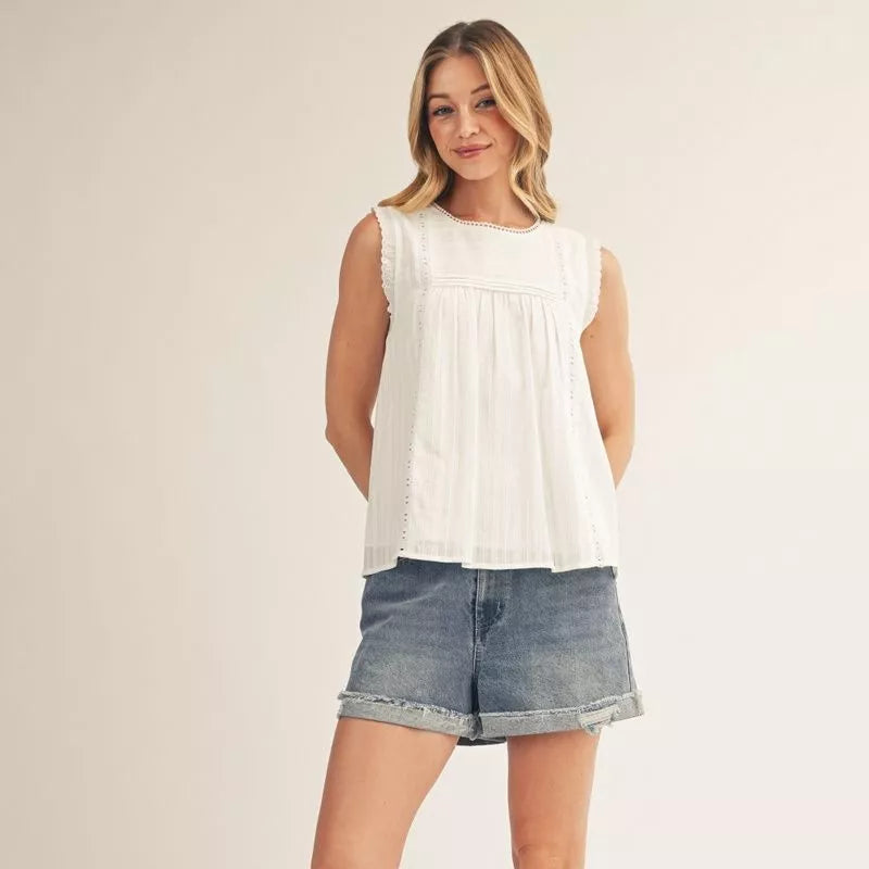 Babydoll Eyelet Tank