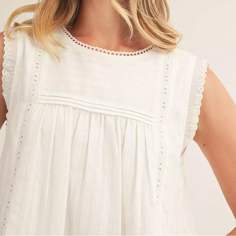 Babydoll Eyelet Tank