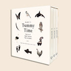 Baby's Tummy Time Box Set showing three board books with high-contrast illustrations of animals including butterfly, bird, o…