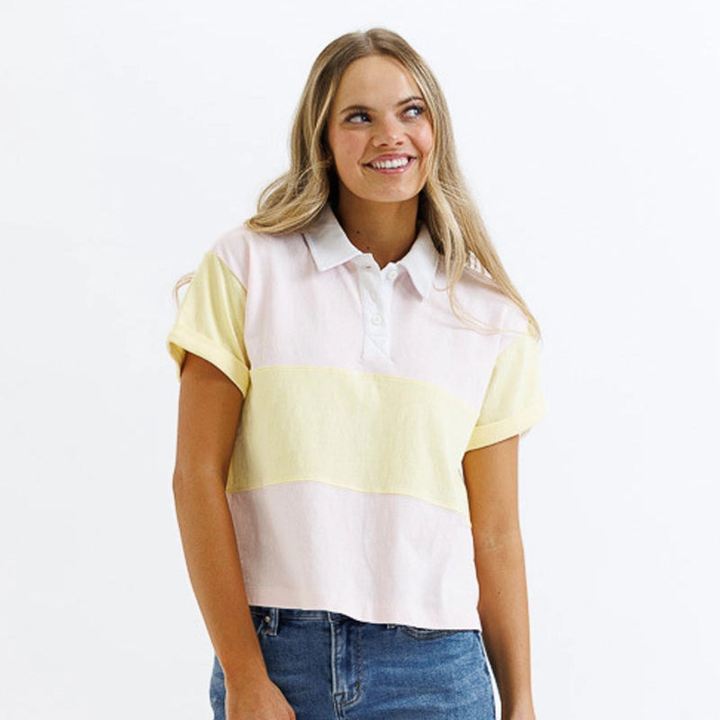 Color Block Rugby Polo