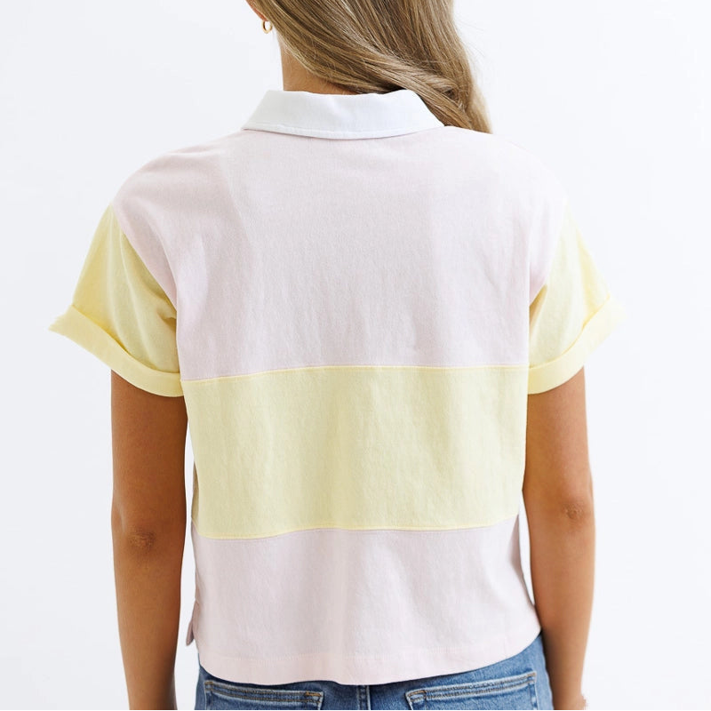 Color Block Rugby Polo