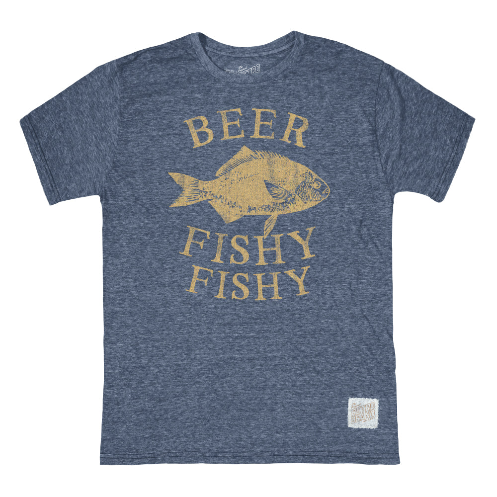 Retro Brand Textured Triblend Tee -  Beer Fishy Fishy