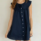 Belle Cotton Linen Blend Sleeveless Dress