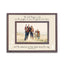 Wooden framed photo display with inspirational quote about best things in life being people and memories