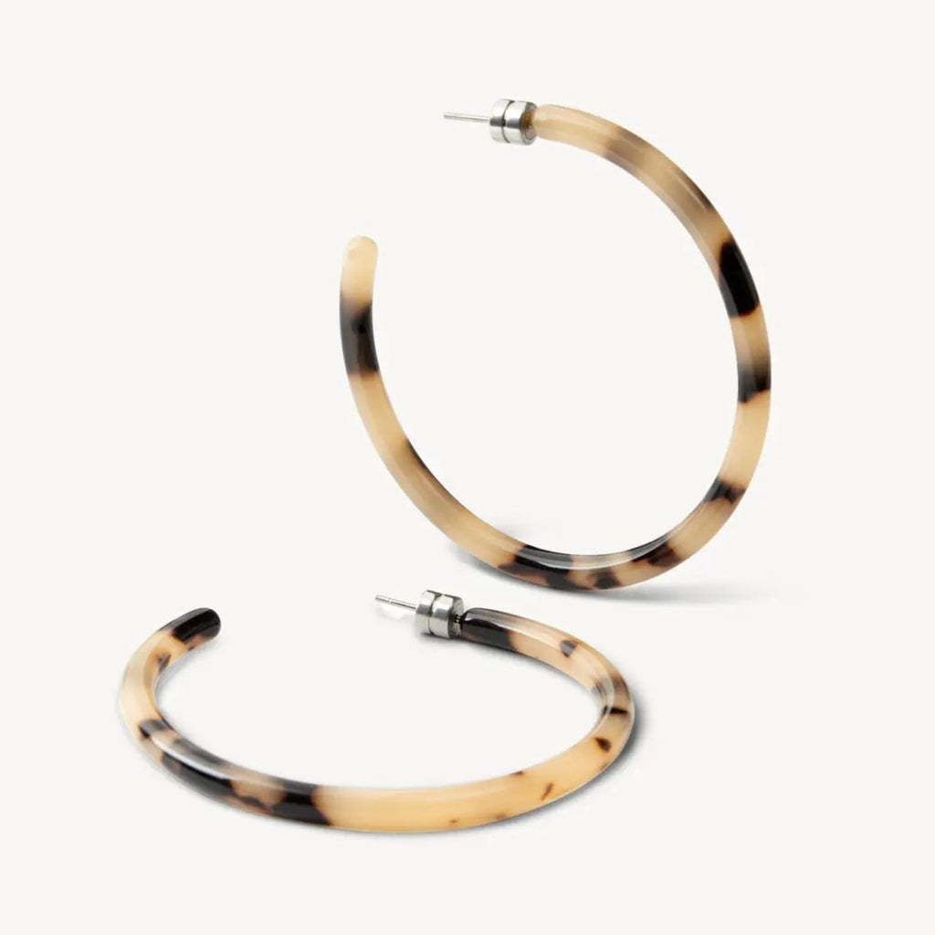Machete Blonde Tortoise Hoops